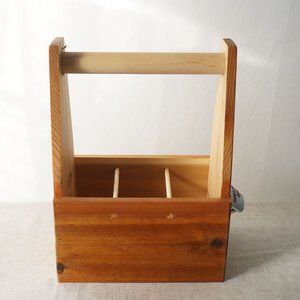 Meriwether 6-pack Wooden Carrier Holder with Opener